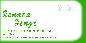 renata hingl business card